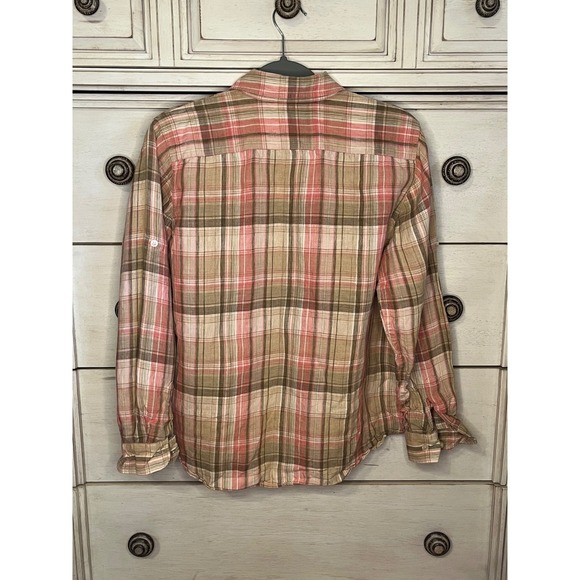 Lauren Ralph Lauren Classic Fit Coastal Plaid Button Down Shirt Women's Large - Picture 3 of 8